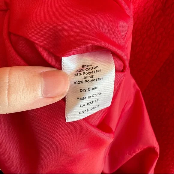 NWT Talbots Red Textured Fitted Cocktail Midi Dress 16 - Picture 7 of 11